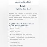 Abercrombie & Fitch ABERCROMBIE HIGH RISE MOM SHORT Stretch Denim Jean Shorts Women’s 28 / 6 Photo 9