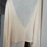 Free People  Pale yellow  Asymmetrical Buttoned Top Size L Photo 3