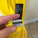 COOGI  pleated Yellow‎ dress Removeable straps Ruffled Maxi Dress Large(no belt) Photo 10