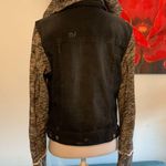 Free People  Denim Distressed Jean Jacket - Pumice Black M Medium Photo 3