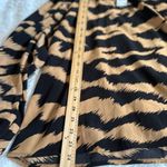 VERO MODA Tan and Black Abstract Print High-Neck Blouse Photo 10