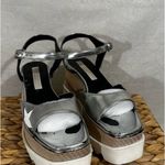 Stella McCartney Elyse Star Platform Sandals Silver Metallic Size 36.5 Photo 2