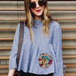 ZARA  Striped Embroidered Tiger Top Photo 1