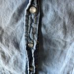 Wet Seal  (M) DENIM SNAP BUTTON DOWN SHIRT Photo 5