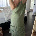 easel Women’s Small Green Ruffle Maxi Dress Photo 1