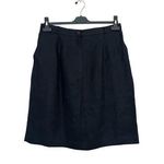 Talbots  100% Irish Linen Navy Blue Mini Skirt Size 14 Photo 0