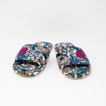 Veronica Beard Gillian Velvet Velour Floral Flower Print Open Toe Slipper Sandal Photo 1
