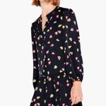 Nic+Zoe Tiered Long-Sleeve Dress w/Mandarin Collar, Black Multi, Size L NWT $188 Photo 8