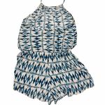 frankie's bikinis Frankie’s Bikinis Ikat Shibori Dylan Halter Short Romper Jumpsuit size Small Photo 3