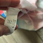 Short sleeve stripe dress with side slit White Size 2X Photo 4