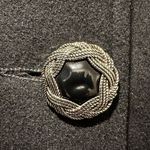 Womens Vtg Stephanie Mathews Wool Coat Velvet Trim /Big Buttons Coat Size 2x Black Photo 2