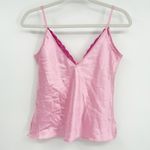 Bare Luxury Womens Y2K Coquette Romantic Pink Satin Lace Cami Top Size M Size M Photo 5
