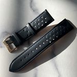 Versace  Versus Watch Band, Perforated Leather Strap in Navy New w/o Box Photo 1