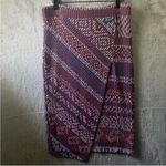 Maeve  Anthropologie Skirt Carolina Wrap Pencil Lined Boho Stretch Multicolor SM Photo 2