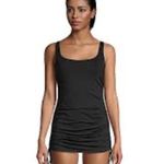 Lands' End UPF 50 Adjustable One-Piece Swim Dress black plus size 18 W NWT rich Photo 1