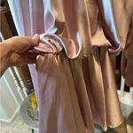 NWT Marble Elegant Satin Dress Pink Size L Photo 6
