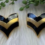 Vintage military enamel gold tone earrings Photo 1