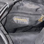 AMERICANA BY SHARIF SMOOTH BLACK LEATHER BUCKET BAG GOLD HARDWARE Photo 5