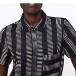 ZARA woven striped pleated dress Photo 3