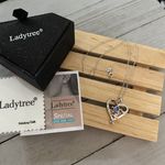 Sea Turtle I Love You Forever Sterling Silver CZ Necklace Blue Photo 6