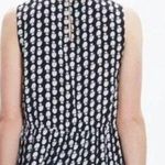 Madewell  Black & White Bloomstamp Ruffle Tank Top S Photo 1
