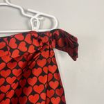 J.Crew red black heart jacquard printed mini bow skirt size 12 Photo 3