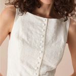 Rihoas Women's White Boat Neck Jacquard Cotton Mini Dress Size XL Photo 2