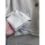 LC Lauren Conrad Tan Linen Blend Notch Lapel Pocket Double Breasted Blazer Large Photo 5