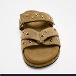 ZARA  split suede buckle sandals Photo 1