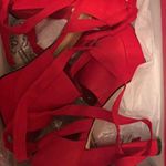 Shoedazzle Valentines red Wrap Heels Photo 0