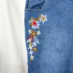 Woman Within  Plus Size 18W Jeans Embroidered Floral Denim Boot Cut Mid Rise 292 Photo 3