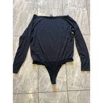 Paige  Black Suvi Jersey Bodysuit Off Shoulder Long Sleeve XL Photo 2