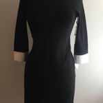 Adrienne Vittadini Black and White Collared Dress Photo 0