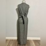 Ganni Prince of Wales Checked Twill Wrap Dress Size 34 Photo 3