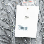 Mac Duggal  -  Silver High Neck Above Elbow Sleeve Embellished A Line Dress Photo 7