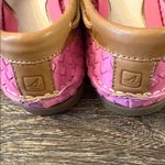 Sperry Top-Sider Pink Basketweave Leather Boat Shoes Loafers Size 8 Coastal Photo 5
