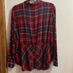 Lucky Brand  red plaid flannel Photo 2