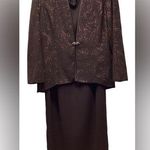 Pretty 2 piece dress. Size 14. Sheath dress with jacket. Brown Photo 0