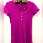 Lauren Ralph Lauren Waffle Knit Henley Maxi Dress Berry Jam Size Small Pink Photo 0