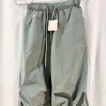superdown Pull On Drawstring Parachute Wide Leg Pants Olive Green Gray Women XS Photo 1