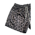 Goat Strength Athletic Shorts Womens Size XL Dark Cheetah Print 5” Inseam Mesh Gray Photo 1