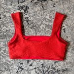 Mara Hoffman NEW Raina Textured Bikini Top in Red Size 2X Photo 2