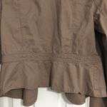 Loft tan brown light weight jacket 100% cotton women size medium outdoor spring Photo 8