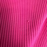 OQQ Bright Pink Ribbed Mock Neck Long Sleeve Tummy Control Mini Dress Large N44 Photo 3