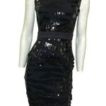 Explosion Sequin Strappy Open Back Mini Dress Black Size 4 NWT Photo 0