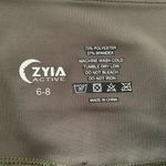 Zyia active logo crop leggings womans size 6/8 small medium olive green Photo 3