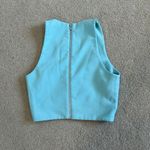 Likely Baby Blue V-Neck Criss Cross Sleeveless Cropped Top Chic Size 0 Photo 2