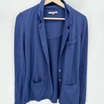 Tart Jacket Women MEDIUM Blue Long Sleeve Two Button Notch Lapel Blazer Photo 7