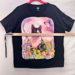Wild Fable ‎ Cat Floral Butterfly Shirt Black Small Photo 11