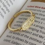 gold rectangle signet Ring/gold Over Sterling Silver Photo 5
